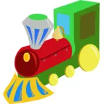 彩色玩具火车矢量图像