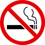 Vektorgrafikk av røyking forbudt skilt