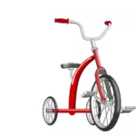 Clipart vectorial de triciclo rojo