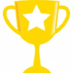 Golden trophy with glaze vector clip art