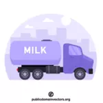 Lastbil som transporterar mjölk
