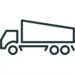 Camion pictograma linie de arta vector ilustrare