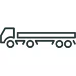 Dibujo del vehículo de transporte de carga vectorial