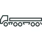 Truck wit trailer vector clip art