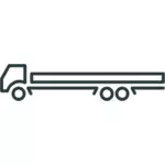 Long towing truck symbol vector graphics