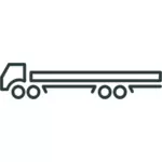 Illustrazione vettoriale del simbolo del veicolo di traino