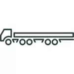 Caminhão longo símbolo vetor clip-art