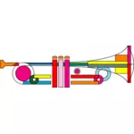 Vector illustratie van een trompet