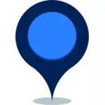 Modrá mapa umístění čepu ikony vektorový obrázek