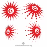 Formas de meio tom da bandeira da Tunísia