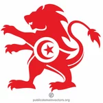Tunisian flag heraldic lion