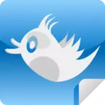 Pájaro icono vector de la imagen de Twitter