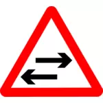 道路标志牌上写两个方式十字架