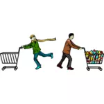 Men in shopping