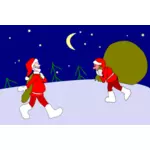 Vector illustration with Santa Claus