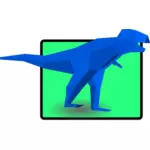 Blue tyrannosaurus vector illustration