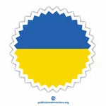 Bandeira da etiqueta de Ucrânia