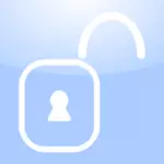 Wektor rysunek aplikacji odblokować ikony ze znakiem dziurkę od klucza