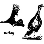 Vector graphics of turkey in stencil filter