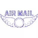 एयर मेल डाक टिकट वेक्टर चित्रण