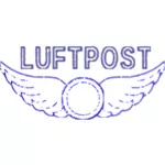 Luftpost एयर मेल डाक टिकट वेक्टर चित्रण