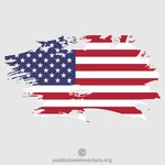 American flag brush stroke