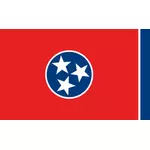 Vcetor illustration av flagga Tennessee