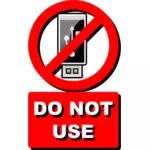 Clipart vectoriels de faire non sur étiquette utilisation USB stick