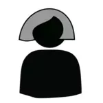 Vrouwelijke avatar silhouet