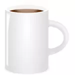 Gambar vektor putih mug penuh kopi