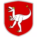 Vector illustraties van wapenschild van Tsjechische Dino