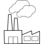 Vector clip art of industrial building