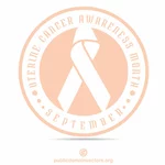 Наклейка с изображением рака матки