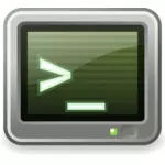 Illustrazione vettoriale di finestra prompt di terminale predefinito