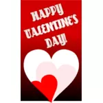 Día de San Valentín tarjetas temáticas rojo dibujo vectorial