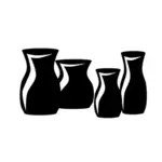 Vases के silhouettes