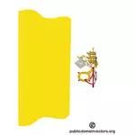 Wellenförmige Flagge des Vatikan