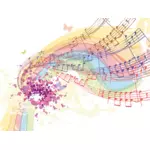 Musical notes pattern vector graphics