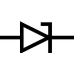 IEC stil zener diode symbol vektorgrafikk