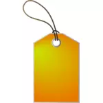 Clip-art vector de tag de preço de sombra laranja