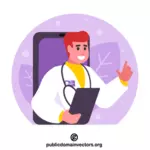 Videopuhelu lääkärin kanssa