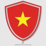 वियतनाम के झंडे के साथ क्रेस्ट