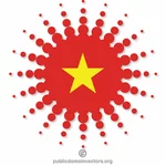 Vietnam flagg halftone mønster