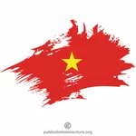 Вьетнамский флаг кистью инсульта