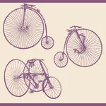 老式自行车矢量图像