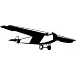 Vector monocromático de avião vintage