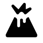Volcano silhouette