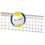 Vektor Bild Volleyballnetz und ball
