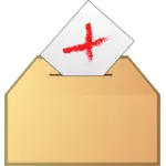 Głosowanie nie rysunek wektor