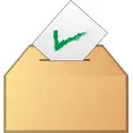 التصويت بنعم رمز ناقلات الرسومات